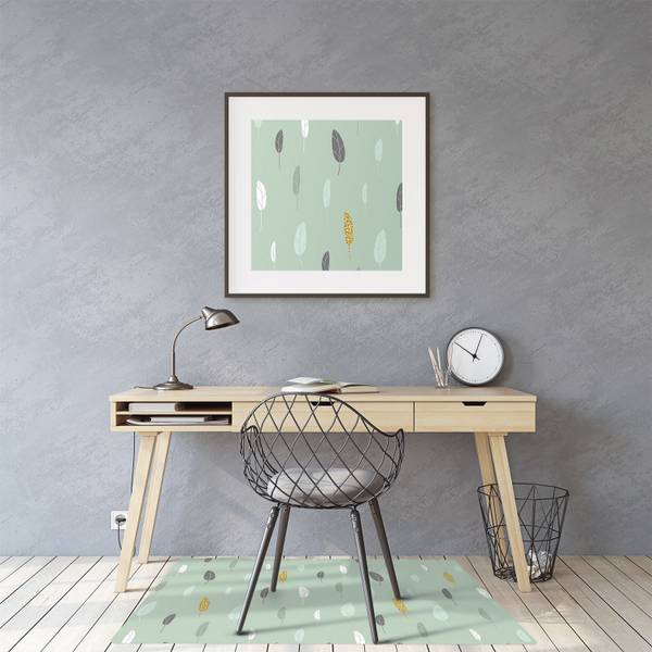 Stuhlunterlage Herbst Grün - Textil - 100 x 70 x 1 cm