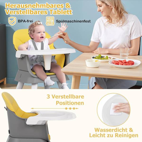 Babyhochstuhl MP32249 Gelb
