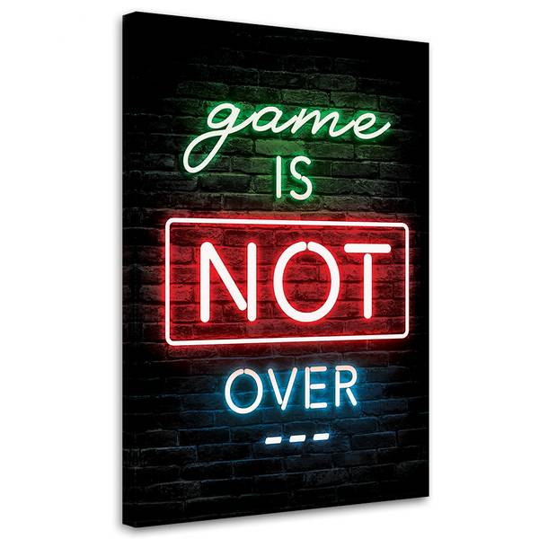 Wandbild aufschrift „neon gaming” für 80 x 120 cm