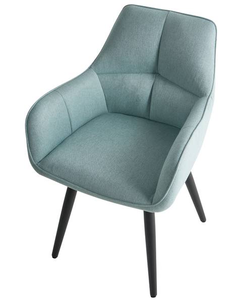 Stuhl TIRANO 2-tlg Schwarz - Blau - Textil - 56 x 83 x 64 cm