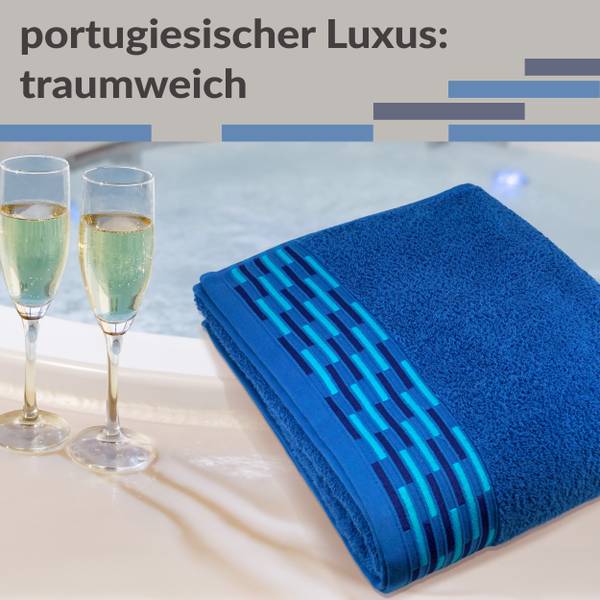 Strandtuch Lugano Blaubeerblau