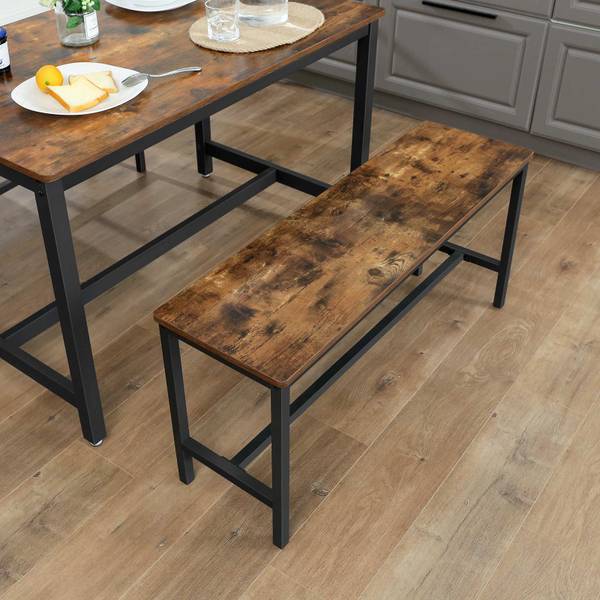 2er-Set Sitzbank Houston Braun - Holzwerkstoff - 33 x 50 x 108 cm