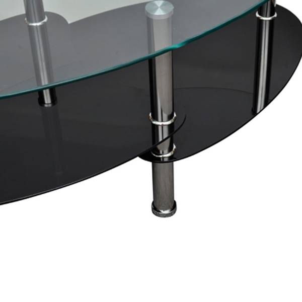 Couchtisch D327 Schwarz - Glas - 45 x 43 x 90 cm