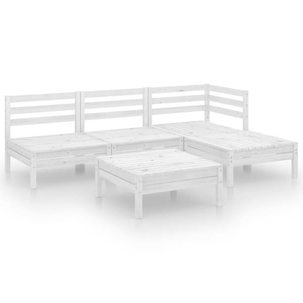 Mobilier de jardin 3010501 (lot de 5) Blanc