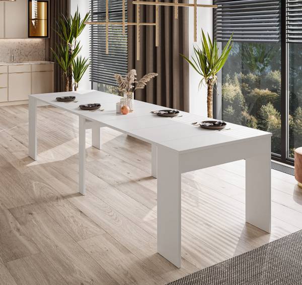 Konsole WHITE Weiß - Holzwerkstoff - 90 x 75 x 50 cm