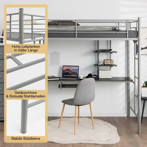 Hochbett HU10237 Silber