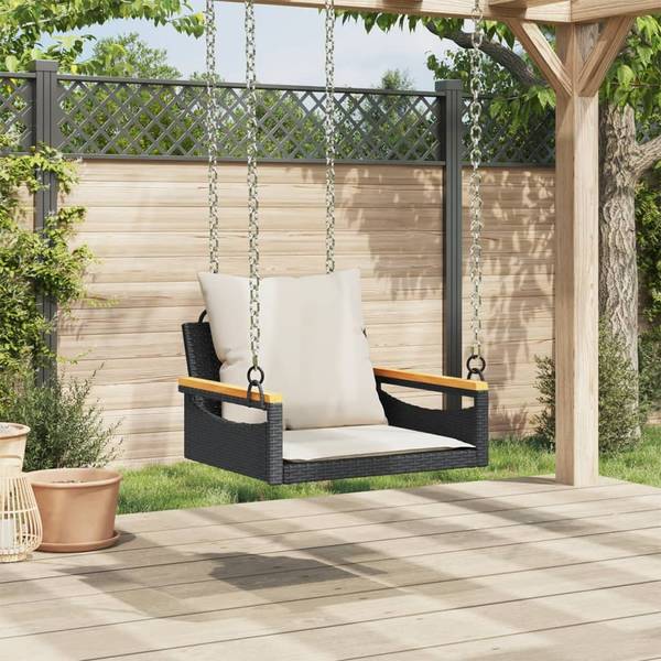 Schommelbank 3033883-3 zwart - staal - 63 x 40 x 62 cm