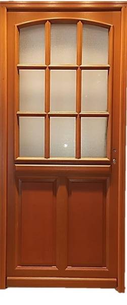 Haustür Alena 154 Braun - Holzwerkstoff - Holz teilmassiv - 90 x 215 x 7 cm