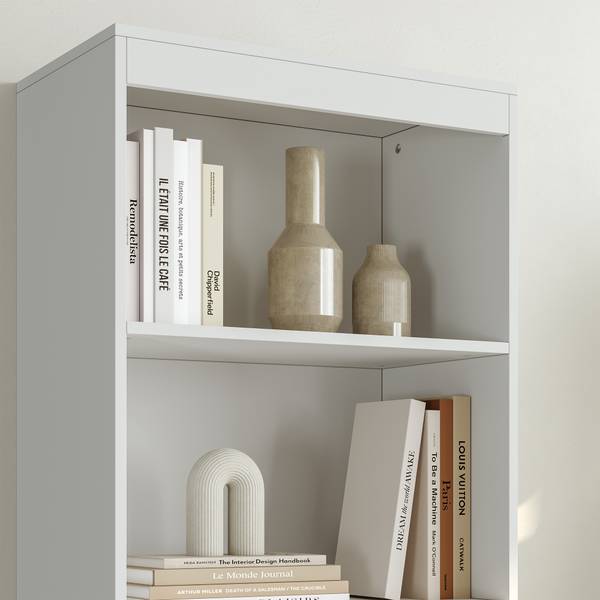 Bücherregal Les Weiß - Holzwerkstoff - 60 x 180 x 35 cm