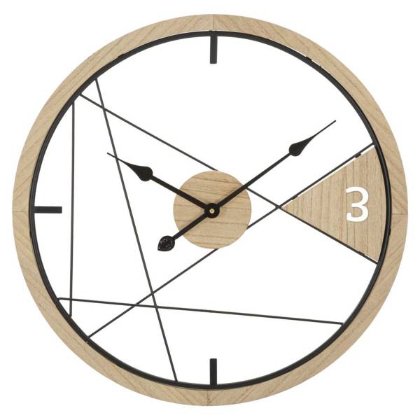 Klokken VK8681847405948 zwart - staal - 60 x 60 x 3 cm