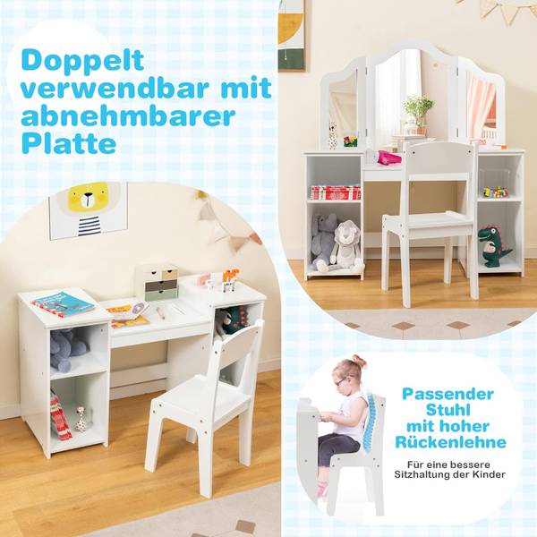 Kinder Schminktisch-Set Weiß