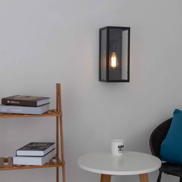 Wandleuchte Trafalgar Schwarz - Metall - 16 x 36 x 18 cm