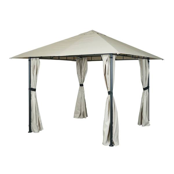 Pergola J63 Weiß - Stahl - 300 x 255 x 300 cm
