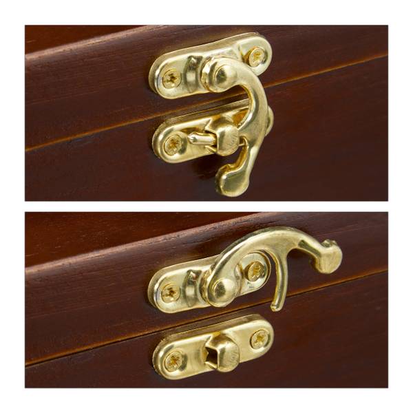 Teebox Holz 12 Fächer Braun - Holzwerkstoff - 29 x 8 x 26 cm