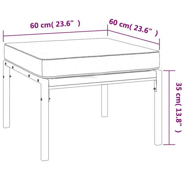 Gartenhocker 3028364 2er Set Grau
