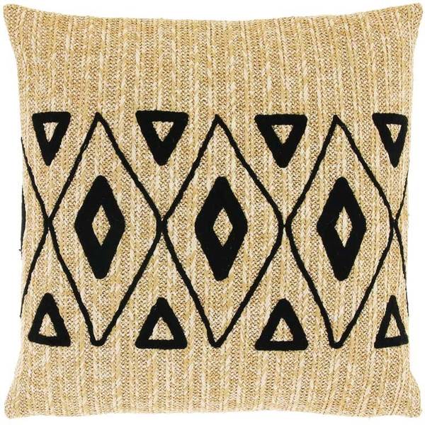 Dekokissen Gia Schwarz - Textil - 45 x 9 x 45 cm