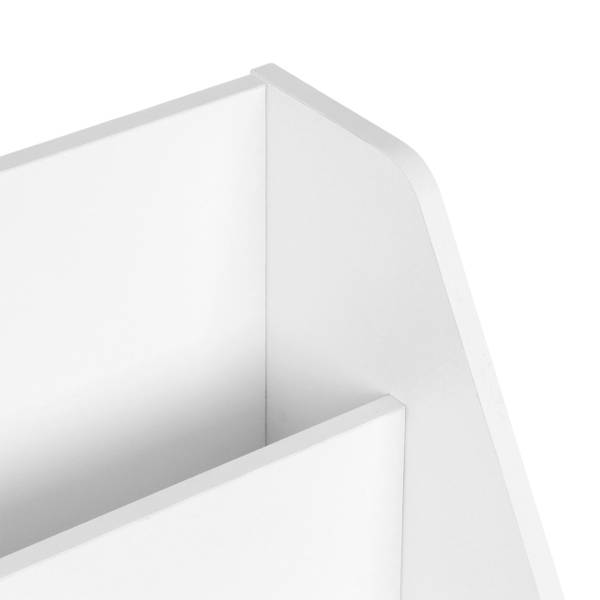 Kinderboekenkast met 2 manden blauw - wit - plaatmateriaal op houtbasis - papier - textiel - 72 x 79 x 31 cm