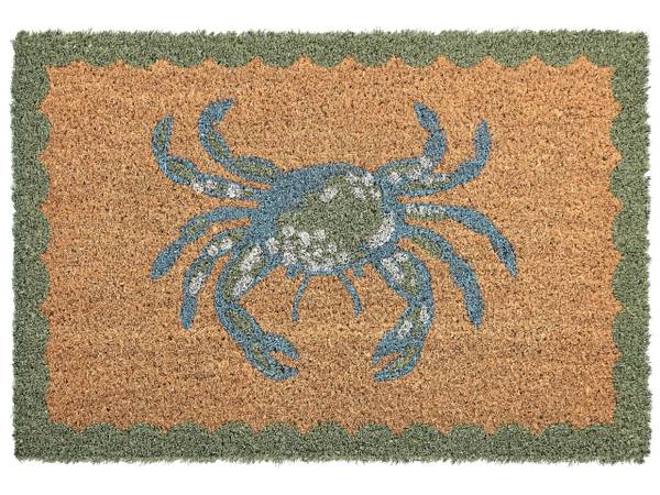 Fussmatte BAIS Blau - Grün - Naturfaser - 40 x 60 cm