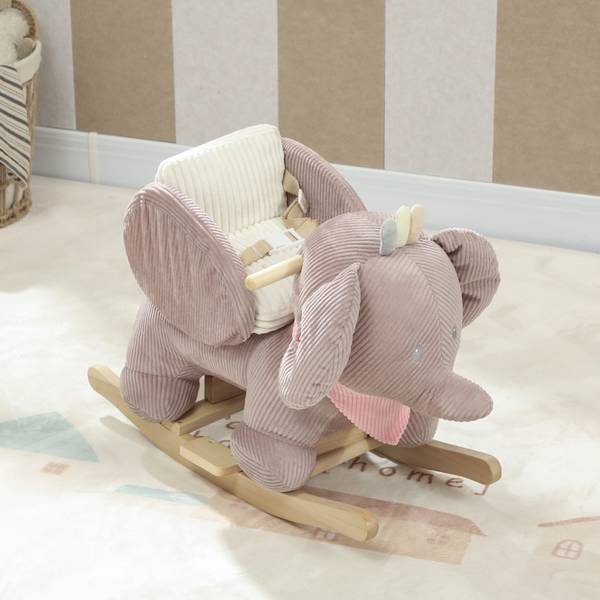 Schaukelpferd 330-208V00BN Braun - Textil - 32 x 49 x 65 cm