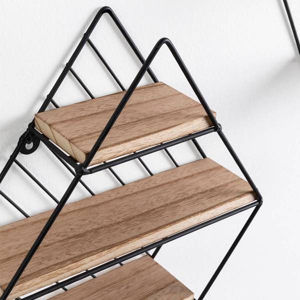Wandregal Diamante 2er-Set Braun - Massivholz - 36 x 55 x 11 cm