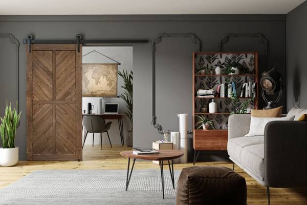 Schuifdeur SZEWRON LINE bruin