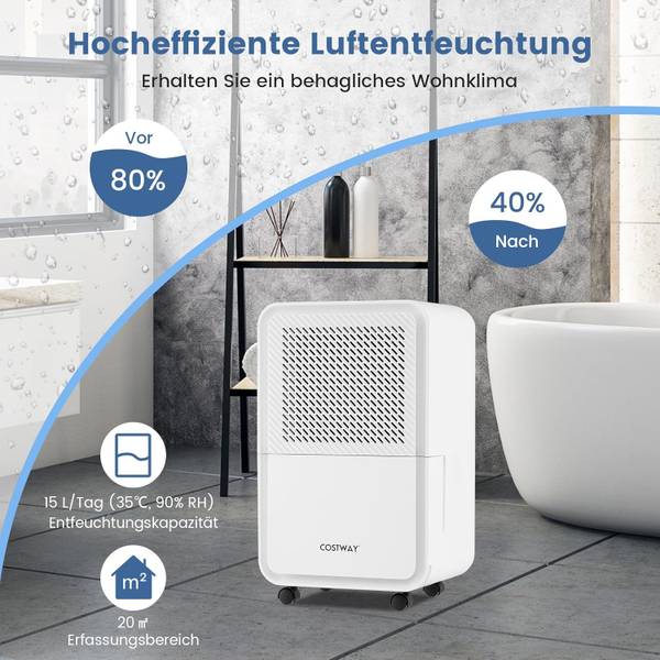 Luftentfeuchter QE32640PQ-ITDE Weiß - Kunststoff - 24 x 47 x 29 cm