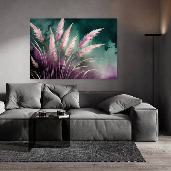 Wandbild pampasgras natur botanik 60 x 40 cm