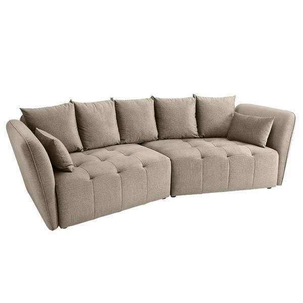 5-Sitzer Sofa ROYAL Beige - Polyester - Webstoff - Velours - 295 x 86 x 145 cm