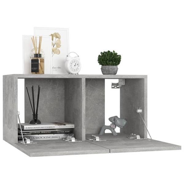 TV-Schrank 5er Set D875 Grau - Holzwerkstoff - 30 x 30 x 60 cm