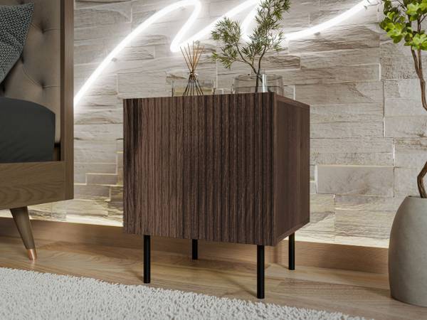 Nachttisch Tacos 2er-Set Braun - Holzwerkstoff - 45 x 53 x 41 cm