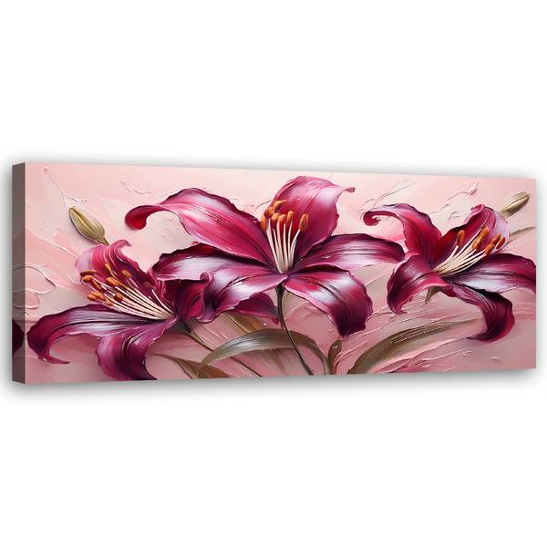 Wandbild lilien blumen 90 x 30 cm