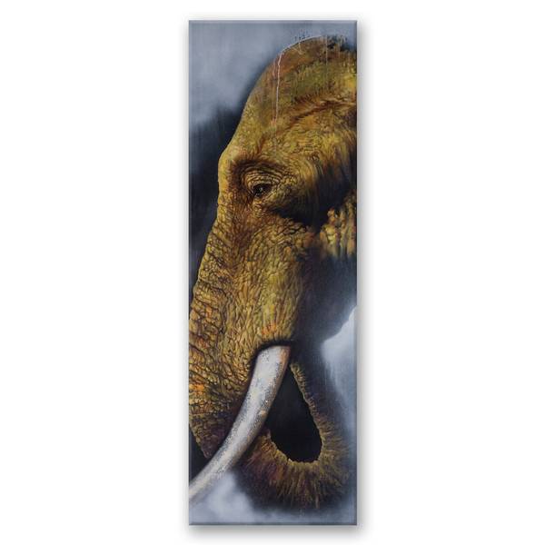 Tableau déco éléphant solitaire 40 x 120 cm