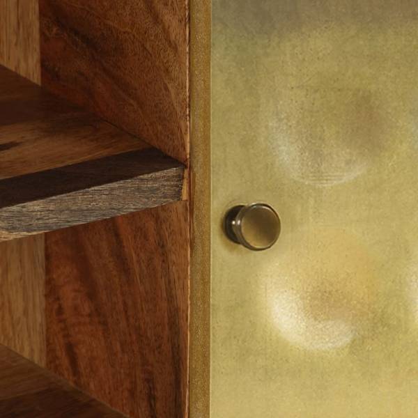 Tv-meubel 298977 goud - mango - 120 x 45 x 120 cm