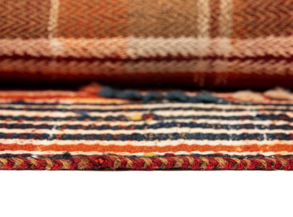 Tapis Jajim XIII Orange - Laine - 140 x 1 x 185 cm