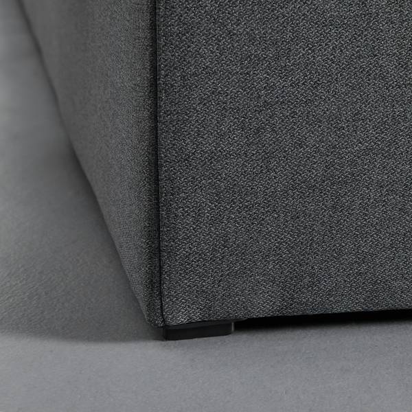 Boxbett LUCY 2 Grau - Textil - Holz teilmassiv - 186 x 1 x 180 cm