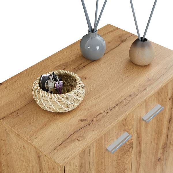 Schuhschrank LENNIS Wotaneiche Dekor