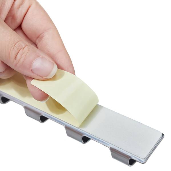30 x Hakenleiste selbstklebend Silber - Metall - 16 x 3 x 2 cm
