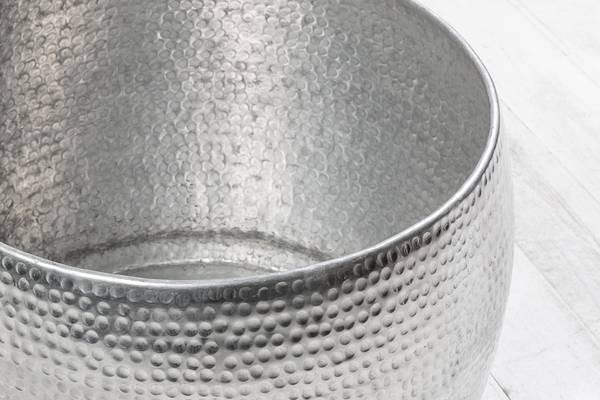 Couchtisch ORIENT II Silber - Metall - 60 x 30 x 60 cm