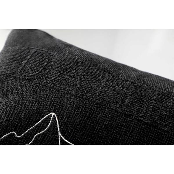 Zierkissenhülle DAHEIM Schwarz