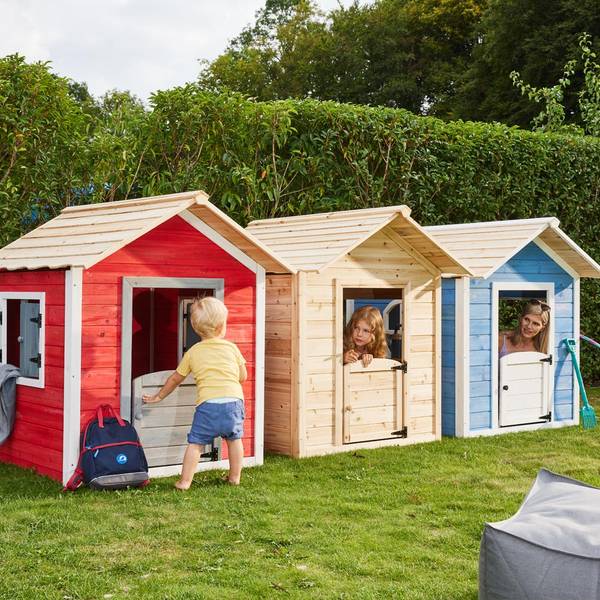 Spielhaus DAS KLEINE SCHLOSS Rot - Holz teilmassiv - 101 x 128 x 106 cm
