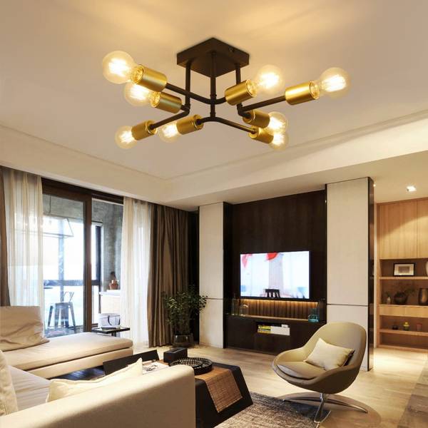 Deckenleuchte Zixnix E27 Schwarz - Eisen - 48 x 16 x 49 cm