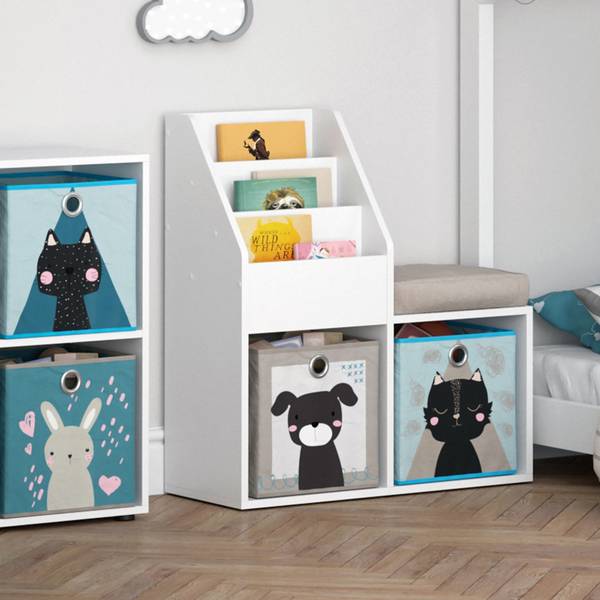 Bibliothèque enfant Luigi 36223 Blanc - Bois manufacturé - 31 x 79 x 72 cm