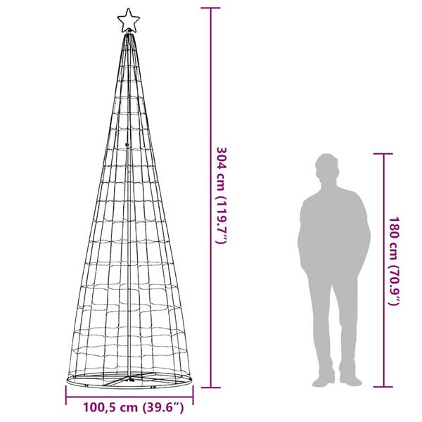 LED Weihnachtsbaum 3042850 100 x 304 x 100 cm