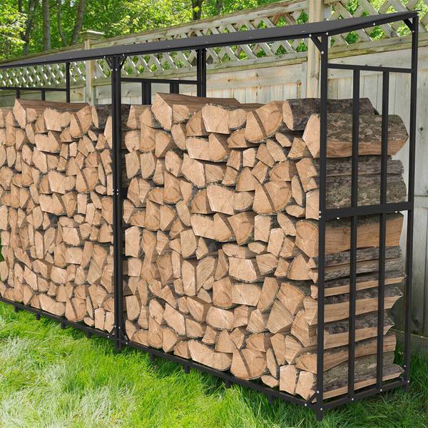 Kaminholzunterstand Silbern 120x45x100 Cm Verzinkter Stahl Kaminholzhalter Kaminholzregal Brennholzregal Brennholzlager Holzlager Home Living 86750312