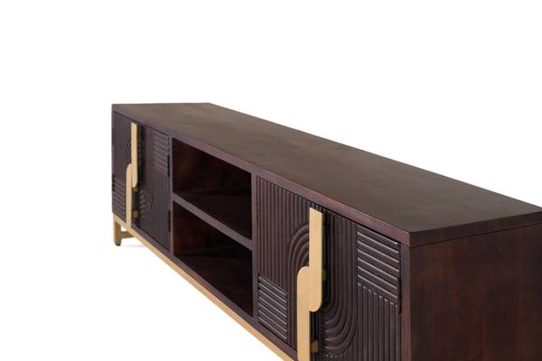 TV-Schrank 2229 Braun - Massivholz - 45 x 57 x 180 cm