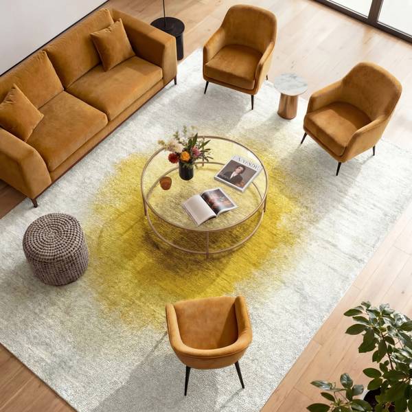Teppich Drop, Drinnen/Draußen waschbar Gold - 170 x 240 cm
