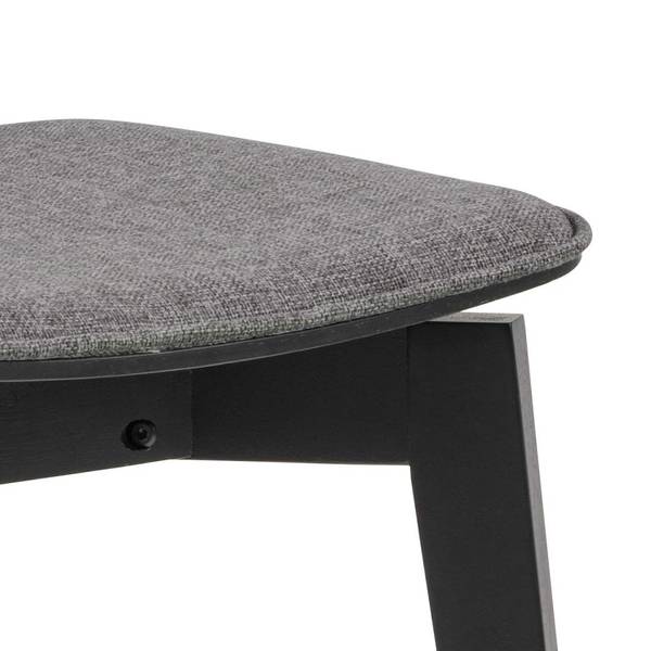 Chaise de salle à manger Roxby lot de 2 Gris - Textile - 45 x 80 x 55 cm