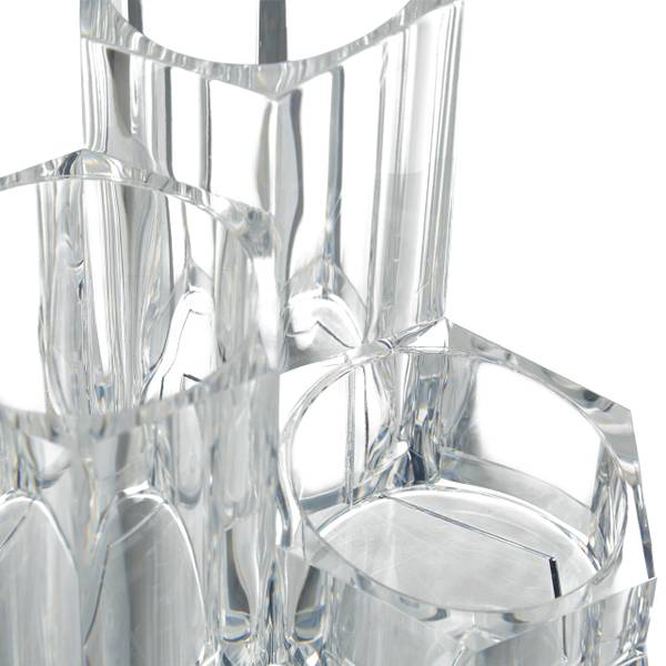 Pinselhalter dreiteilig Acrylglas - 13 x 12 x 14 cm
