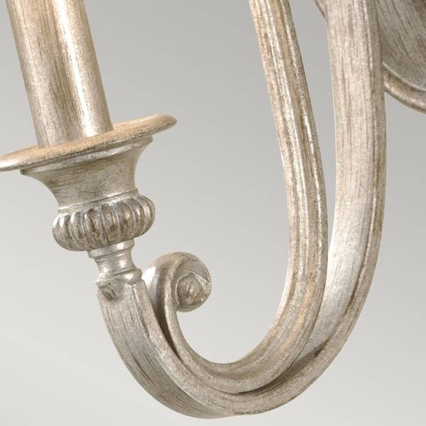 Abbey 1 Wandleuchte Silber - Metall - 16 x 40 x 27 cm