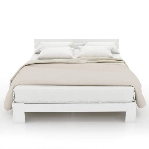 Holzbett K-915 Weiß - Holzwerkstoff - 144 x 68 x 210 cm